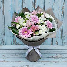 Букет цветов из:  Герберы, Альстромерии и Хризантемы в Михайловской