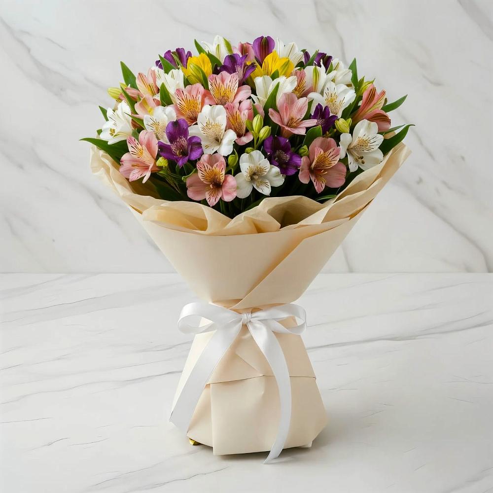 Букет цветов из: Альстромерии в Михайловской