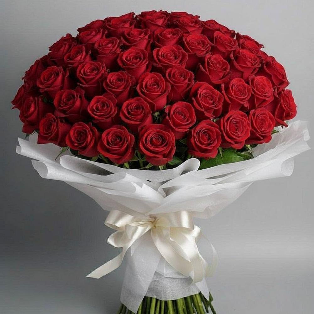 Букет 101 Красная роза Блэк Мэджик в Михайловской