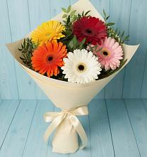 Букет цветов из:  Герберы #REPLACE_PRED# Михайловской