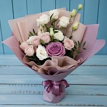 Букет цветов из:  Розы и Лизиантусы в Михайловской