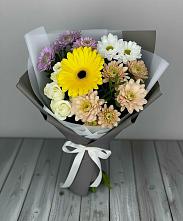 Букет цветов из:  Розы, Герберы и Хризантемы #REPLACE_PRED# Михайловской