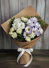 Букет цветов из:  Хризантемы и Розы в Михайловской