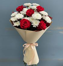 Букет цветов из:  Розы и Хризантемы в Михайловской