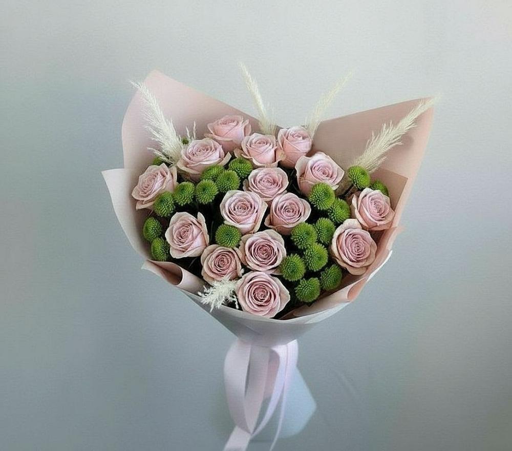 Букет цветов из: Розы и Хризантемы в Михайловской