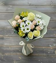 Букет цветов из:  Альстромерии, Розы и Хризантемы в Михайловской