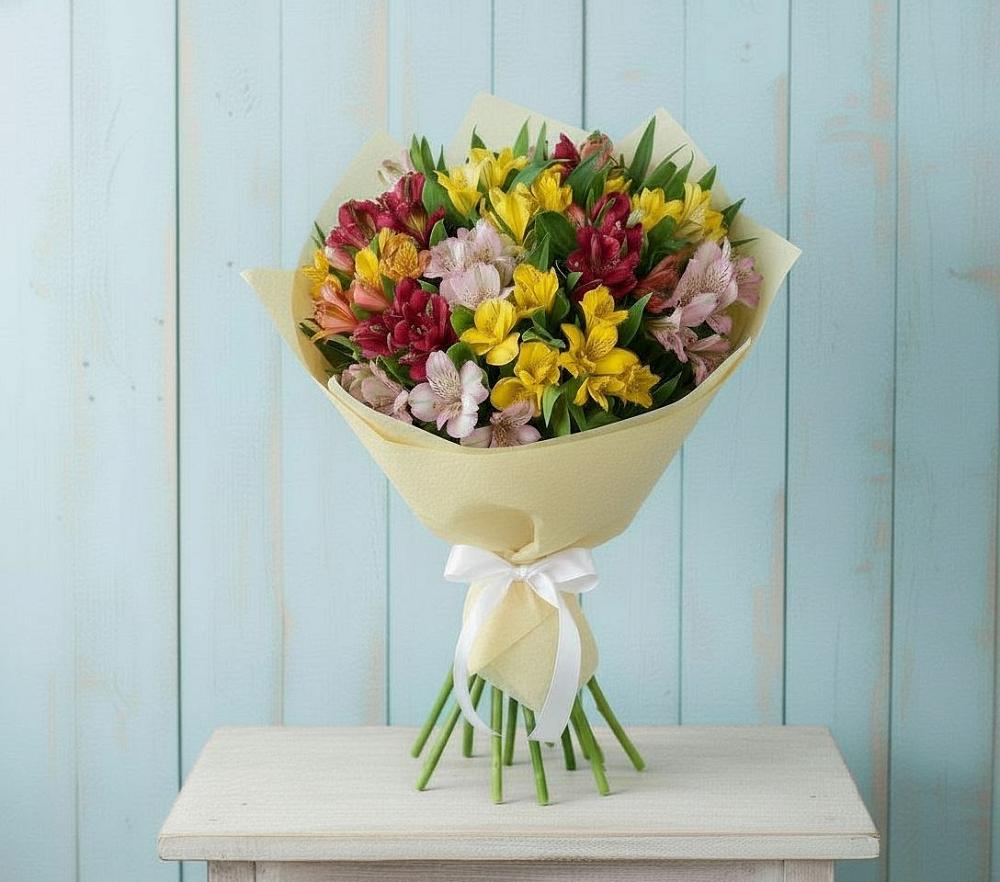 Букет цветов из: Альстромерии в Михайловской