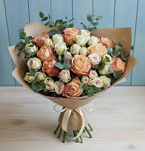 Букет цветов из:  Альстромерии и Розы в Михайловской
